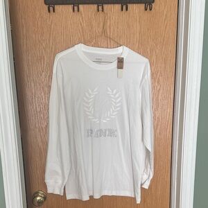 White Long Sleeve “Pink” brand shirt